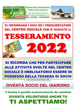 TESSERAMENTO 2022