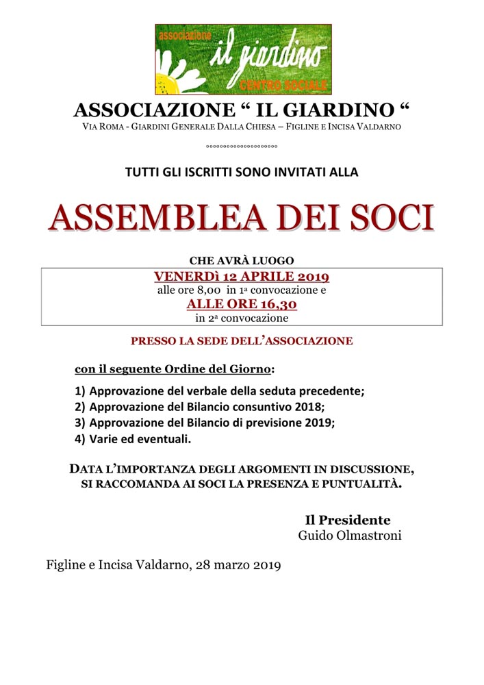 Clicca quì per ingrandire la locandina Assemblea 12 04 19