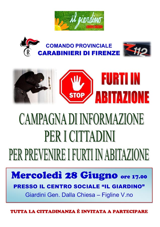 incontro furti in abitazione